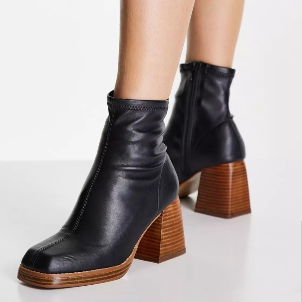 ASOS Square Toe Sock Boot